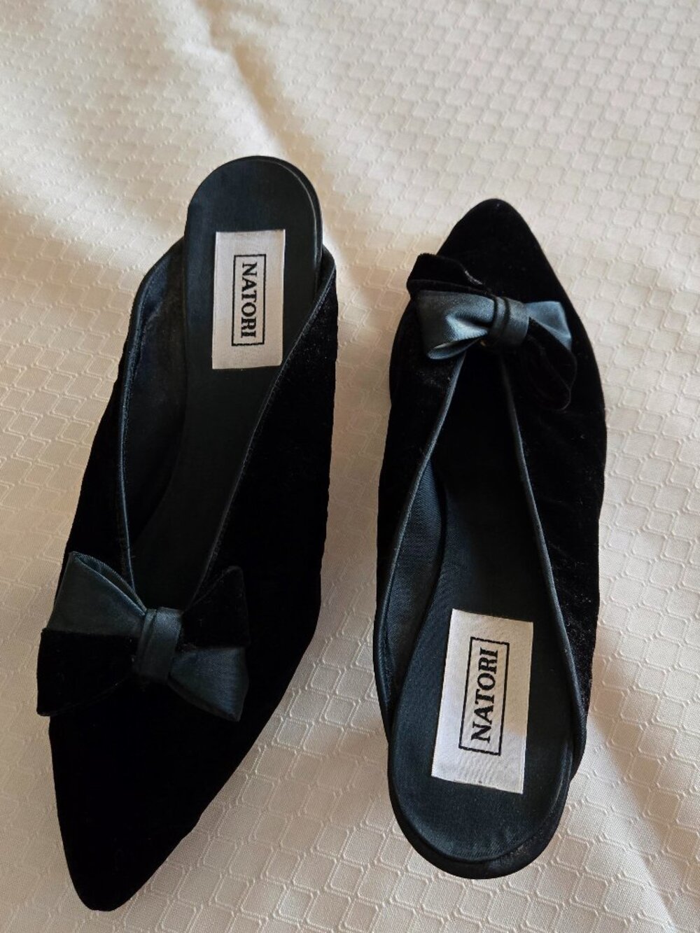Black Natori Boudoir/Wedding Slippers